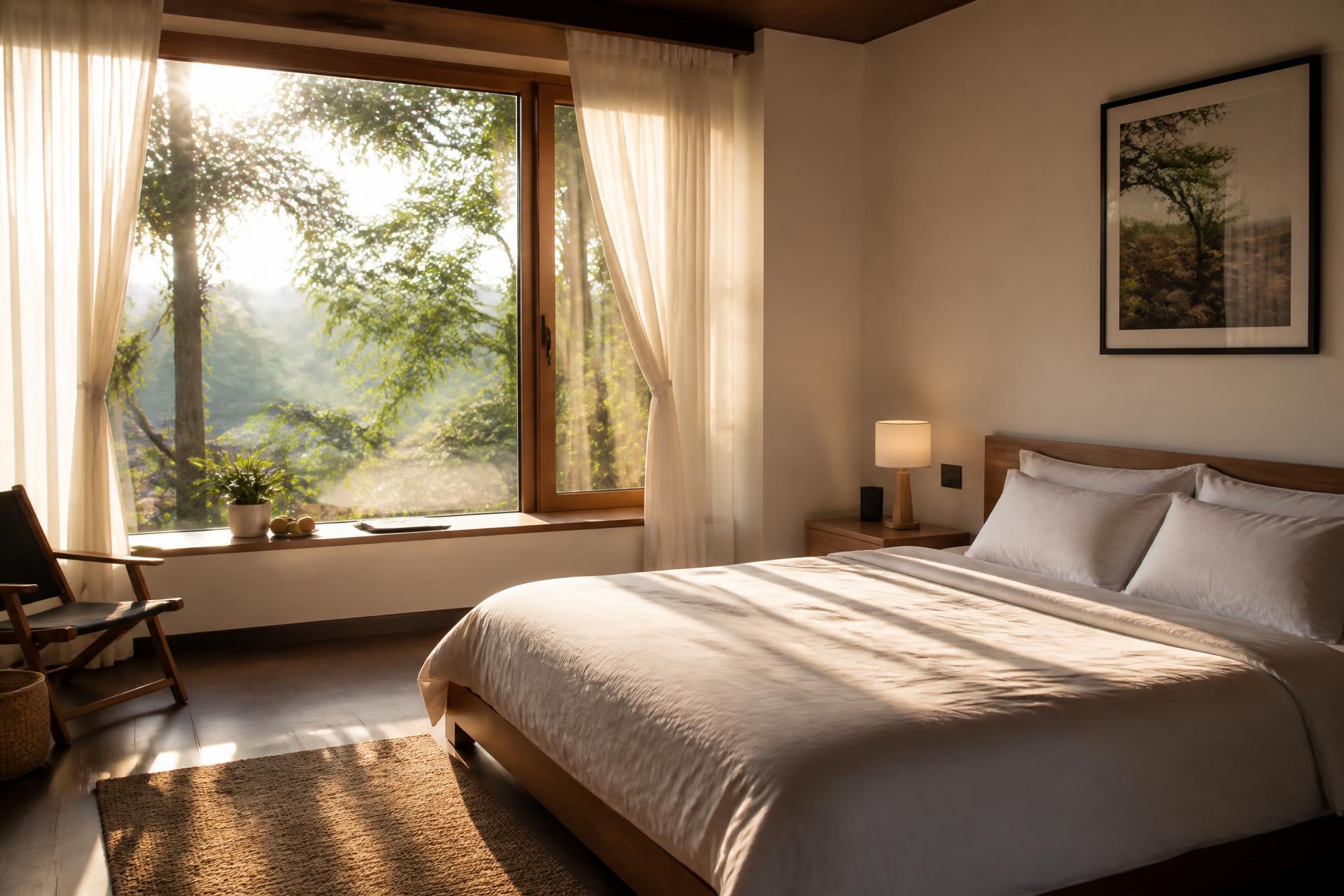 Bedroom with morning light